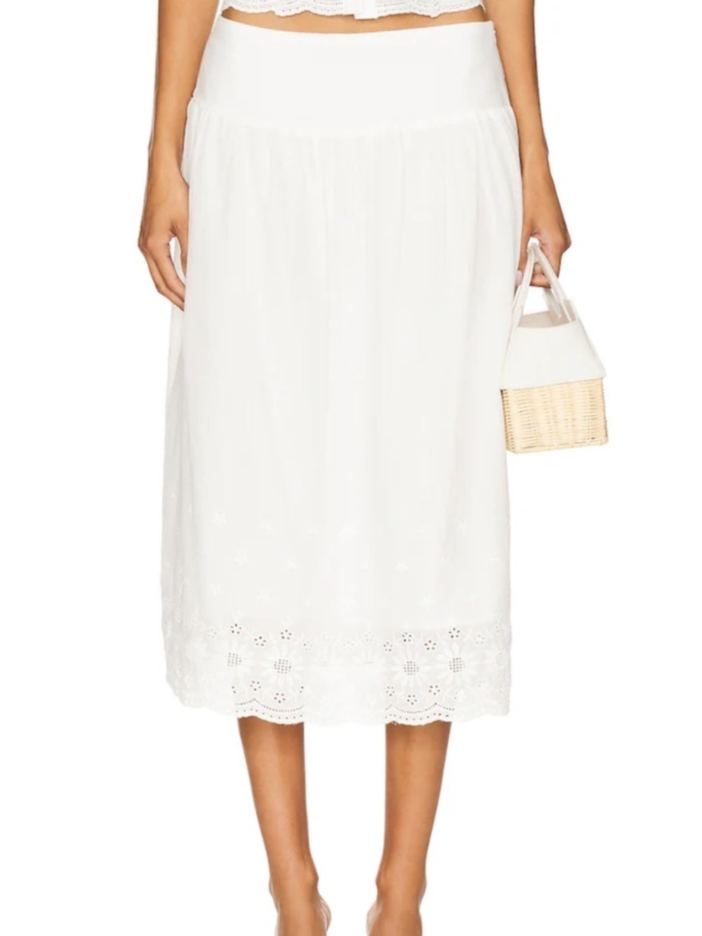 Revolve More to Come Cassandra Eyelet Midi Skirt - Picture 3 of 10